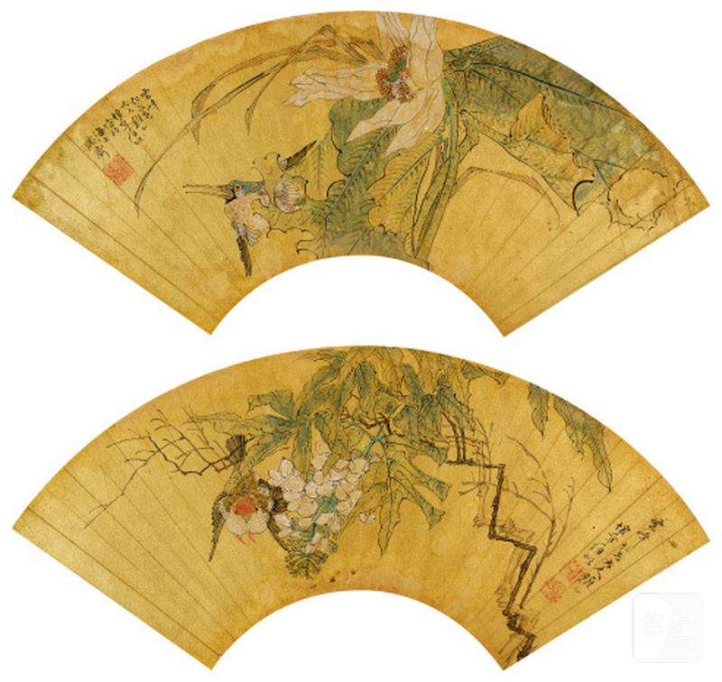 任伯年（1840-1896） 花鸟二帧